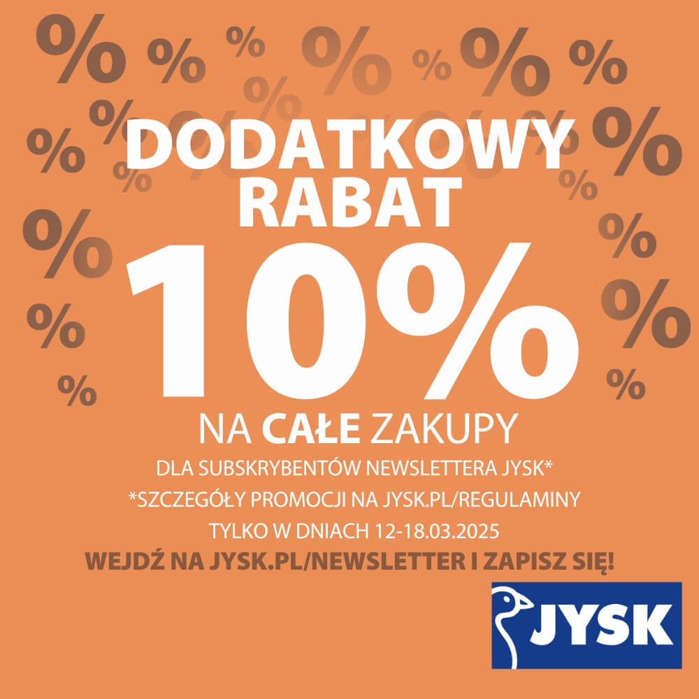 dodatkowy rabat w JYSK